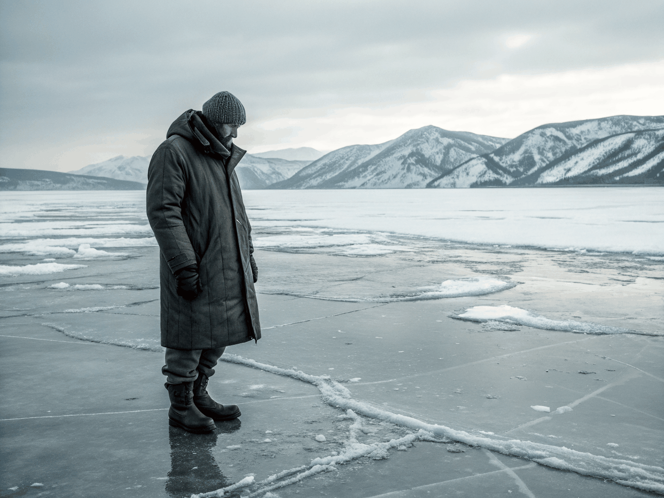 Expedition guide checking Lake Baikal equipment